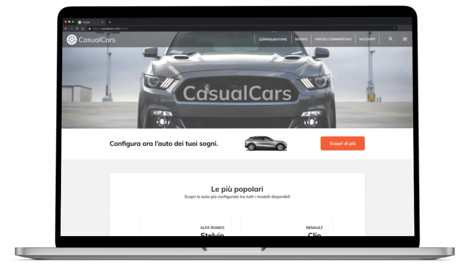 L’identità di marca e il design del sito di CasualCars
